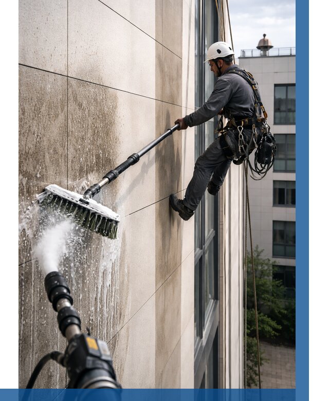 Мойка фасада из керамогранита в Тихвине от 328 р. | ВЫСОТНИК-Тхв