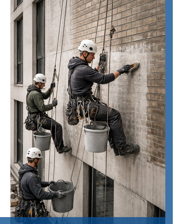 Удаление высолов с фасада в Тихвине от 273 р. | ВЫСОТНИК-Тхв