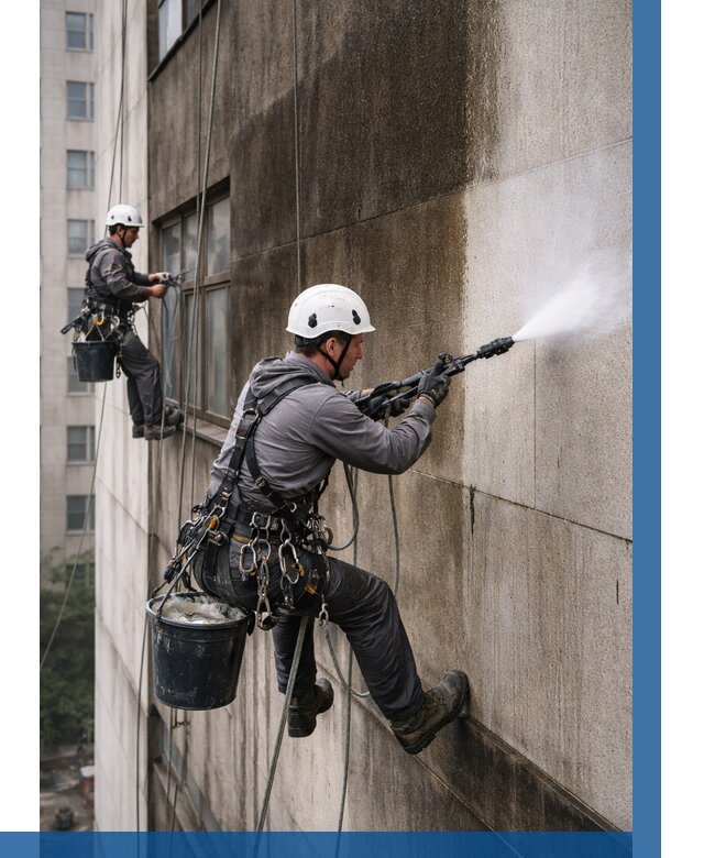 Очистка фасада от копоти в Тихвине от 273 р. | ВЫСОТНИК-Тхв