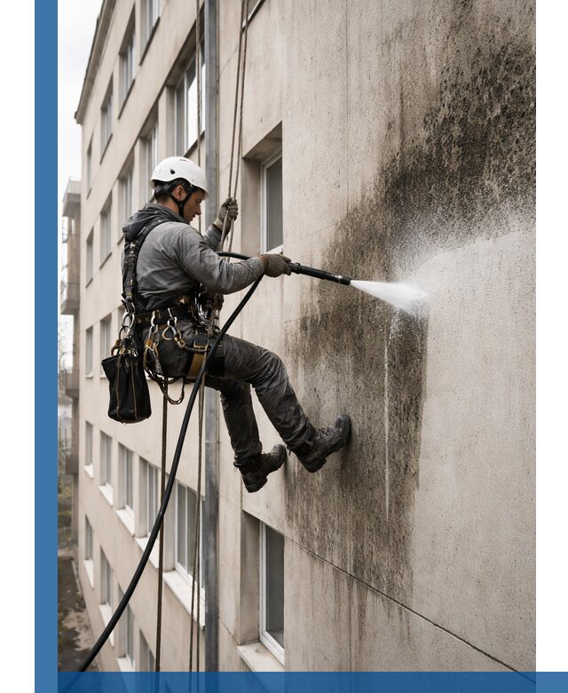 Профессиональная очистка фасадов от плесени в Тихвине