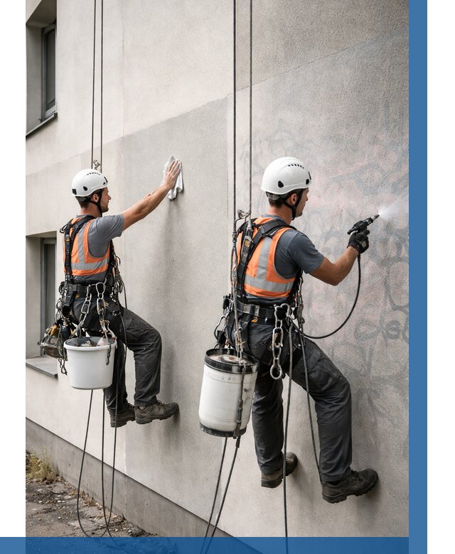 Антиграффити покрытие фасада в Тихвине от 656 р. | ВЫСОТНИК-Тхв