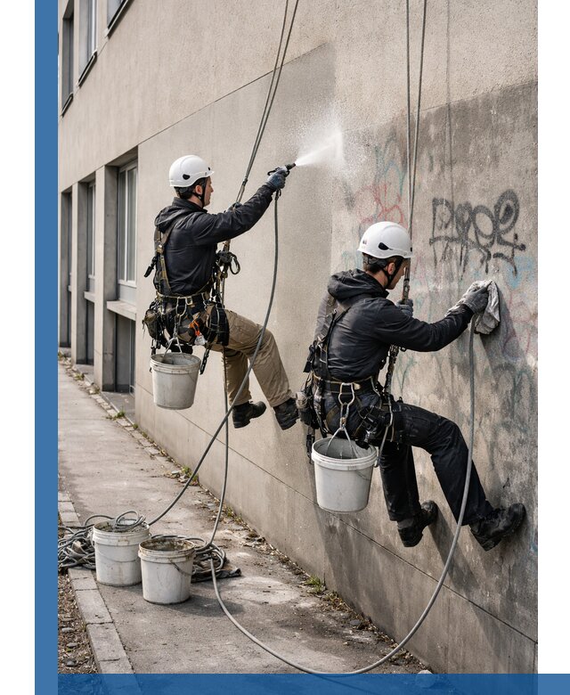 Антиграффити покрытие фасада с защитой от надписей в Тихвине