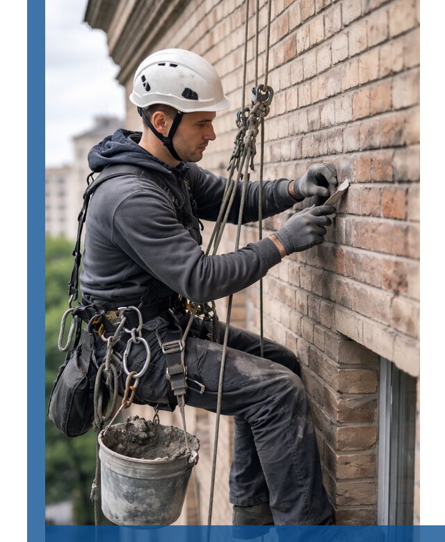 Качественный ремонт кирпичной кладки фасада в Тихвине с гарантией