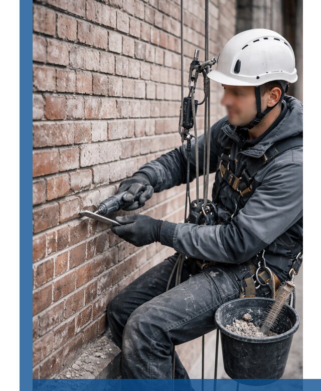 Расшивка кирпичных швов фасадов и стен, ремонт в Тихвине