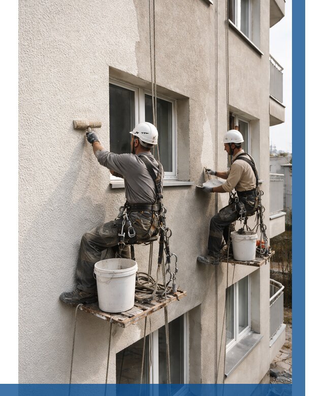 Нанесение короеда на фасад в Тихвине от 492 р. | ВЫСОТНИК-Тхв