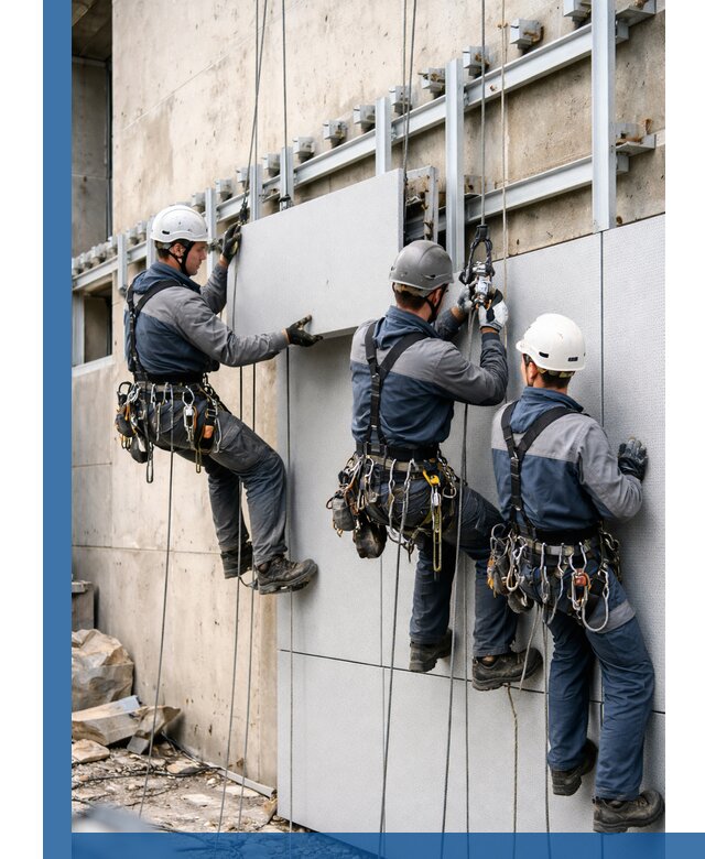 Монтаж вентилируемого фасада в Тихвине под ключ с гарантией качества