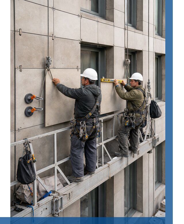 Монтаж керамогранита на фасад в Тихвине от 2732 р. | ВЫСОТНИК-Тхв