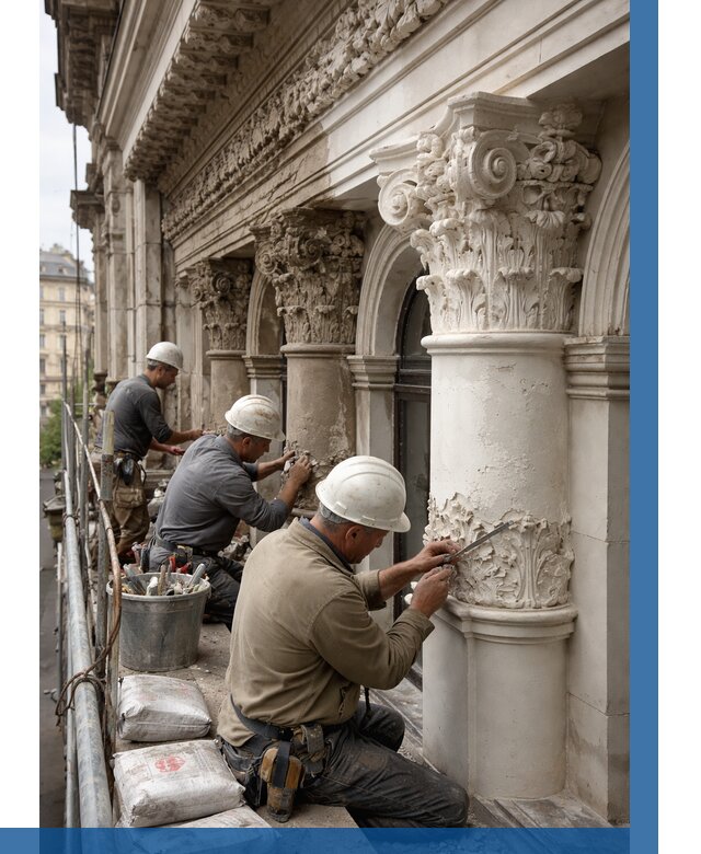 Реставрация фасадной лепнины в Тихвине от 2732 р. | ВЫСОТНИК-Тхв