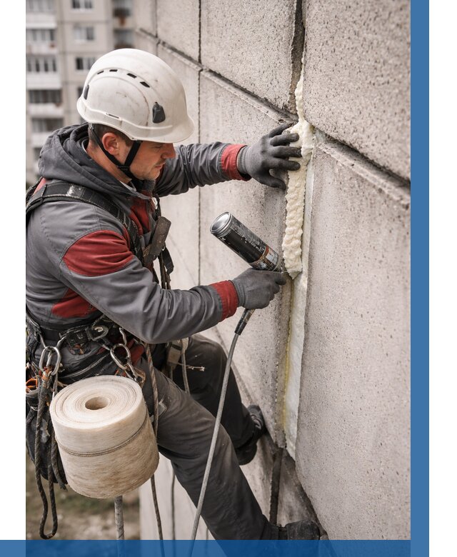 Утепление межпанельных швов в Тихвине от 765 р. | ВЫСОТНИК-Тхв