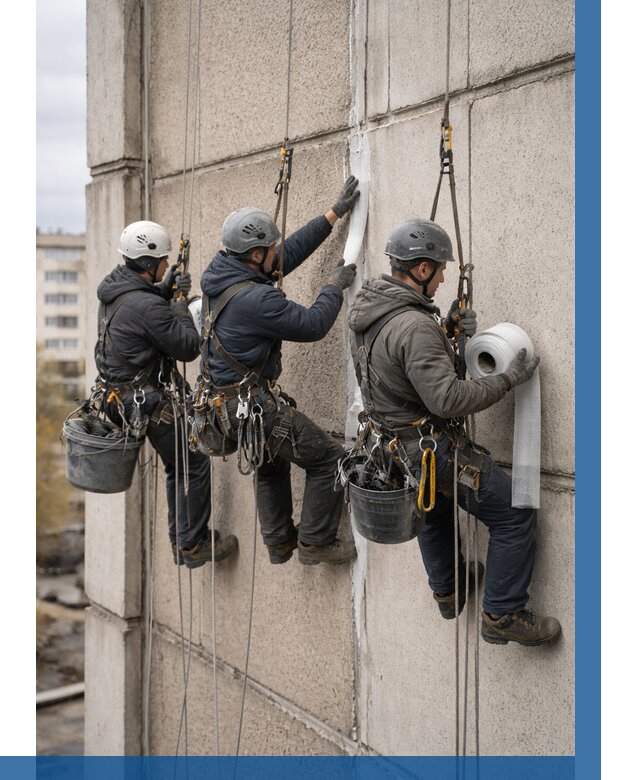 Ремонт межпанельных швов в Тихвине от 820 р. | ВЫСОТНИК-Тхв