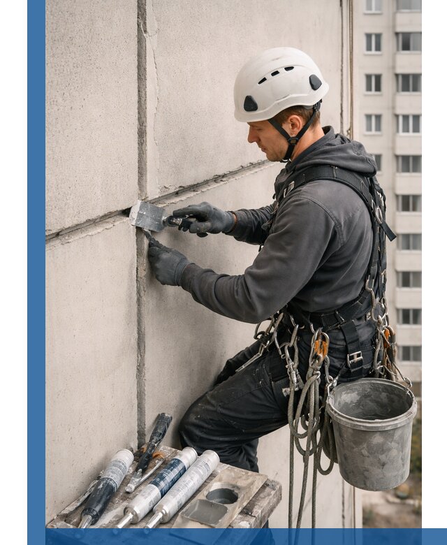 Ремонт межпанельных швов в Тихвине герметизация и восстановление