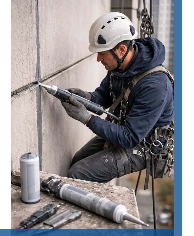 Вторичная герметизация швов в Тихвине от 492 р. | ВЫСОТНИК-Тхв