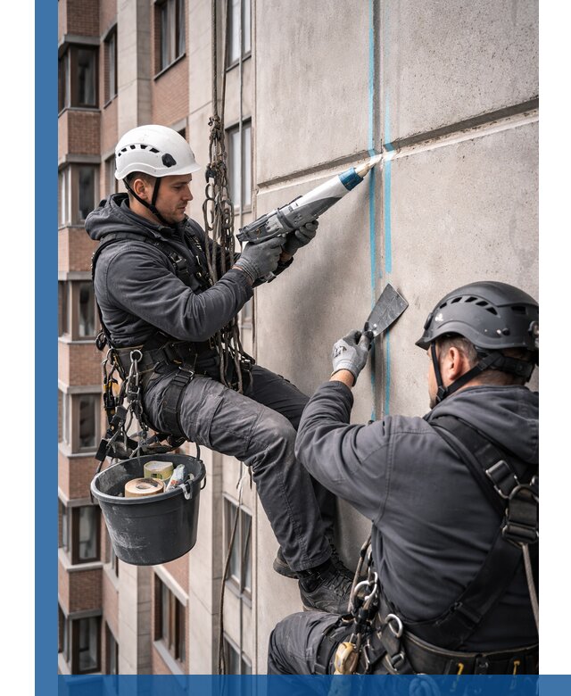 Вторичная герметизация швов фасада и кровли в Тихвине