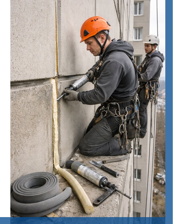 Теплый шов межпанельные швы в Тихвине от 765 р. | ВЫСОТНИК-Тхв