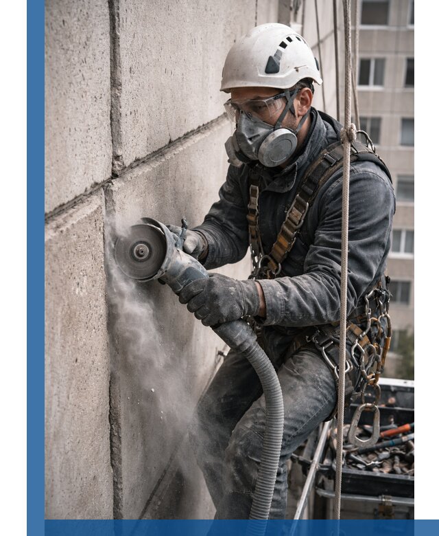 Штробление межпанельных швов в Тихвине качественно и быстро