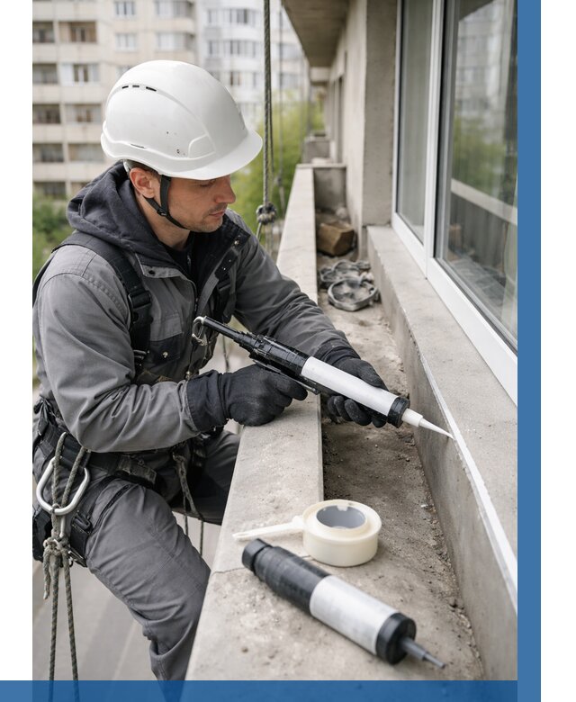 Герметизация швов лоджии в Тихвине от 4918 р. | ВЫСОТНИК-Тхв