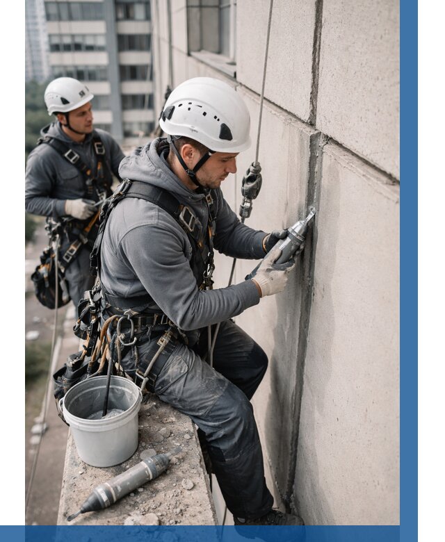 Ремонт деформационных швов здания в Тихвине от 1093 р. | ВЫСОТНИК-Тхв