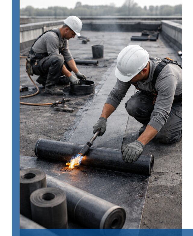 Ремонт рулонной кровли в Тихвине герметизация и восстановление