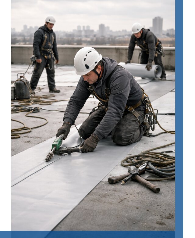 Ремонт мембранной кровли в Тихвине от 1967 р./м2 | ВЫСОТНИК-Тхв