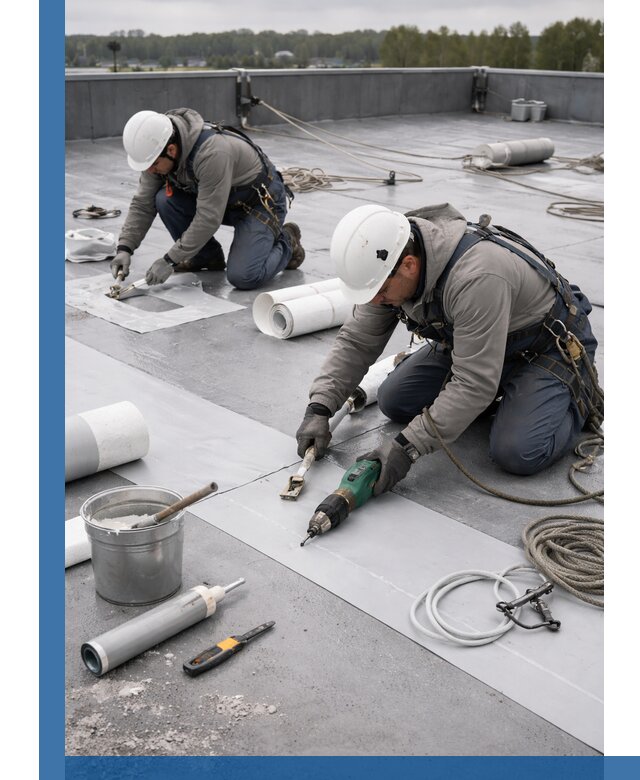 Ремонт мембранной кровли в Тихвине качественно и с гарантией