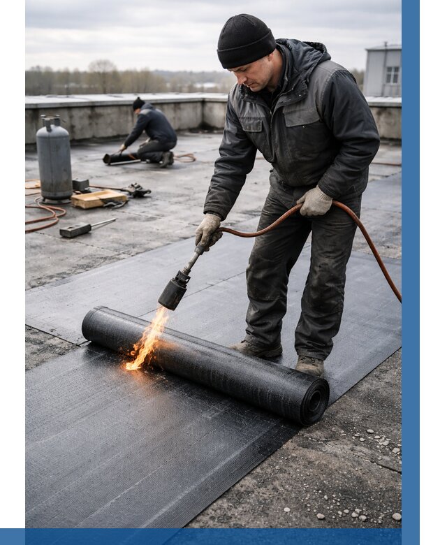 Ремонт наплавляемой кровли в Тихвине от 765 р. | ВЫСОТНИК-Тхв