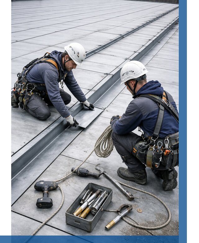 Ремонт фальцевой кровли в Тихвине от 765 р. | ВЫСОТНИК-Тхв