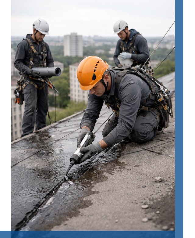 Устранение протечек кровли в Тихвине от 13114 р. | ВЫСОТНИК-Тхв