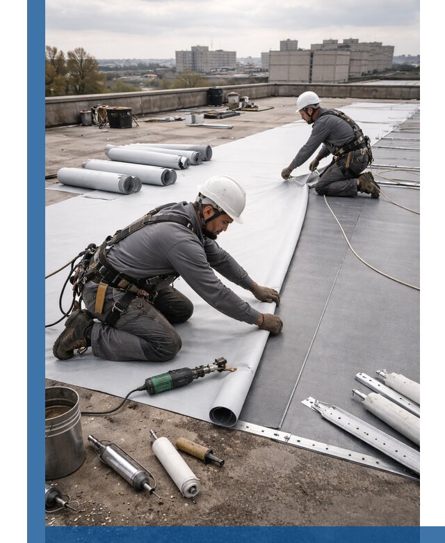 Монтаж мембранной кровли в Тихвине для промышленных зданий