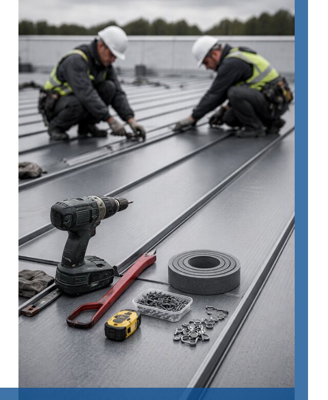 Монтаж фальцевой кровли в Тихвине от 1967 р. | ВЫСОТНИК-Тхв