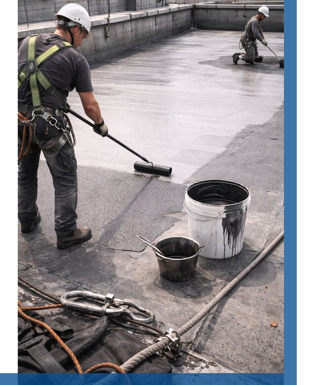 Гидроизоляция кровли жидкой резиной в Тихвине от 546 р. | ВЫСОТНИК-Тхв