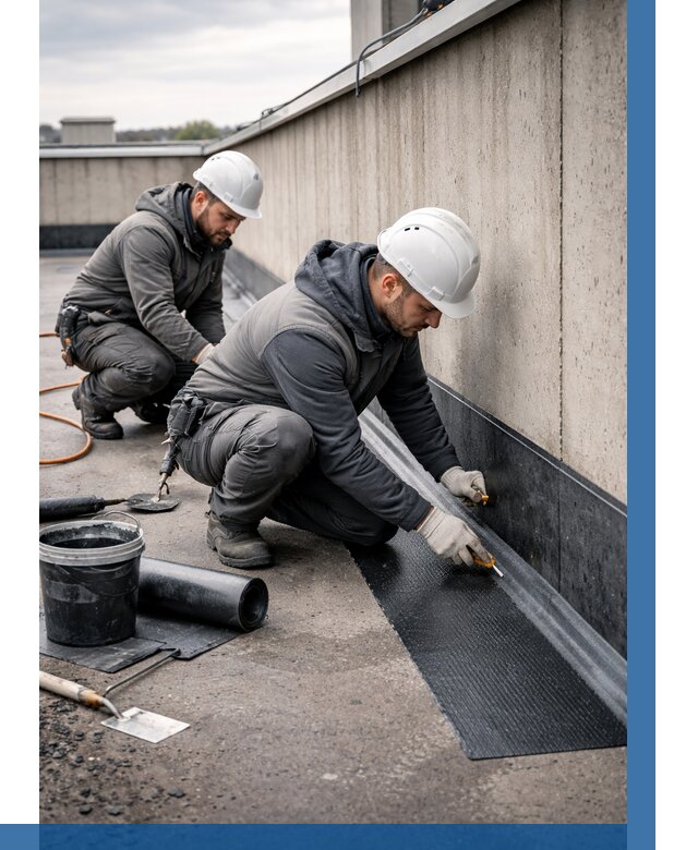 Гидроизоляция примыканий на кровле в Тихвине от 984 р. | ВЫСОТНИК-Тхв