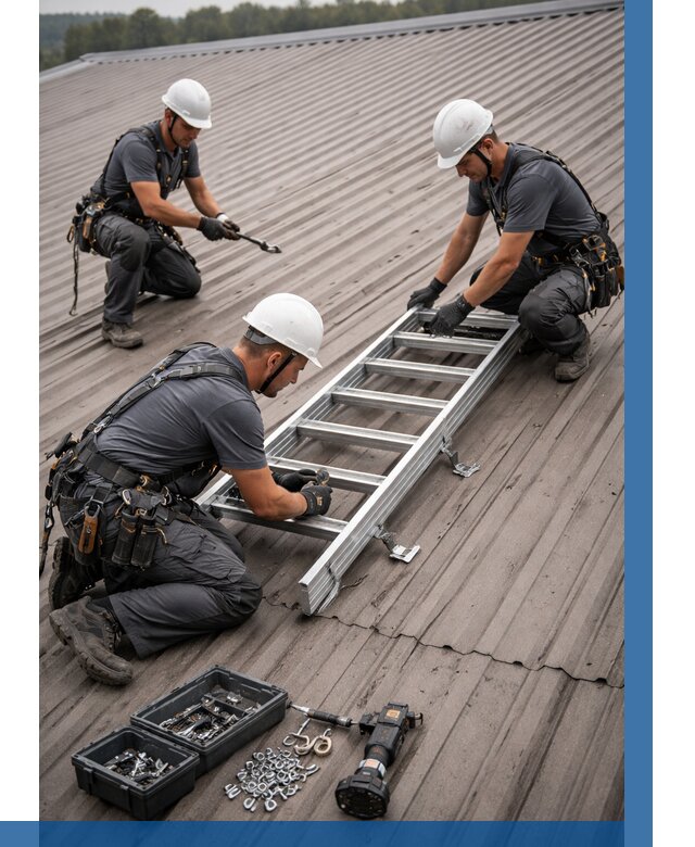 Монтаж кровельной лестницы в Тихвине от 4918 р. | ВЫСОТНИК-Тхв