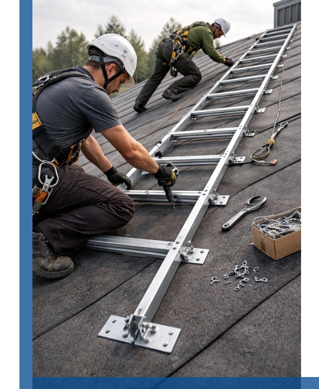Профессиональный монтаж кровельной лестницы в Тихвине под ключ