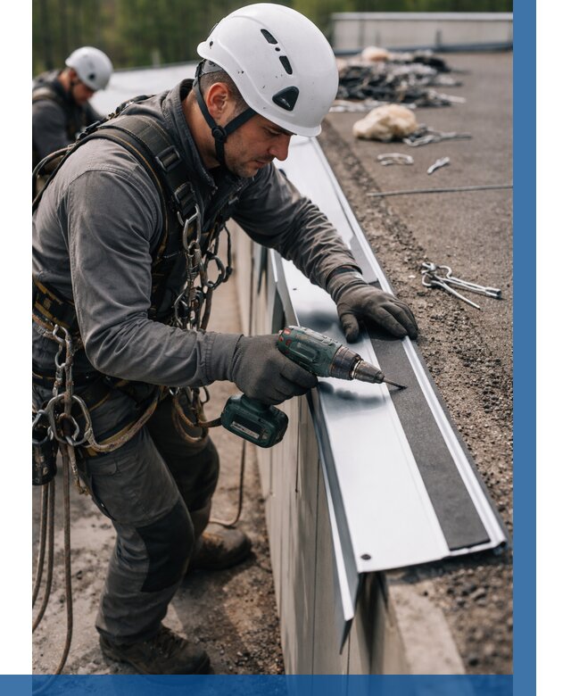 Монтаж капельника на кровле в Тихвине от 328 р. | ВЫСОТНИК-Тхв