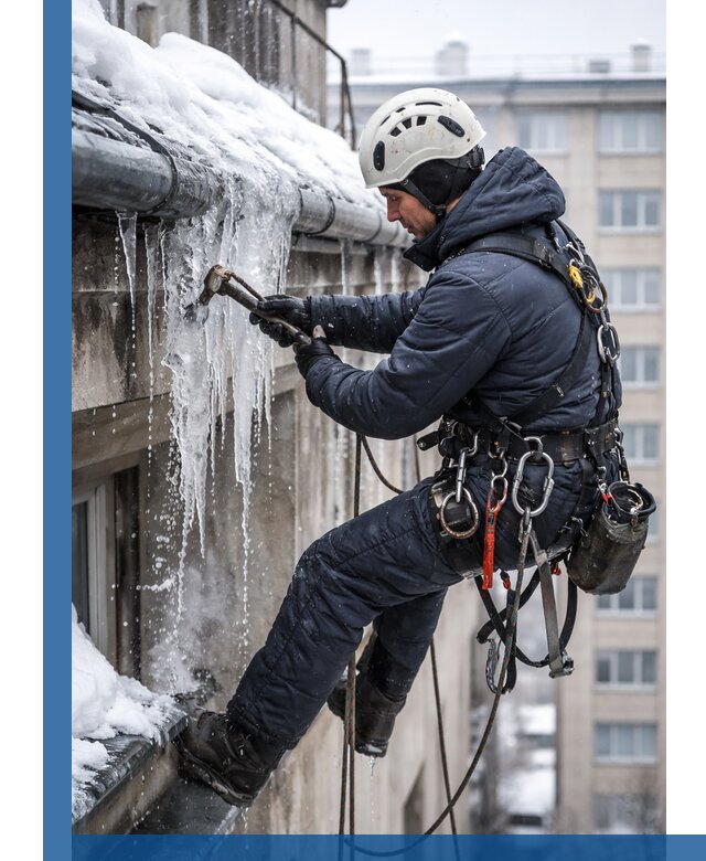Удаление наледи и чистка водостоков в Тихвине оперативно и безопасно