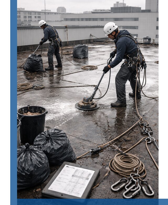 Плановая очистка кровли по графику в Тихвине для безопасности