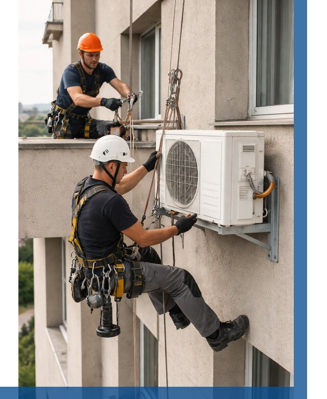 Монтаж внешнего блока кондиционера в Тихвине от 7103 р. | ВЫСОТНИК-Тхв