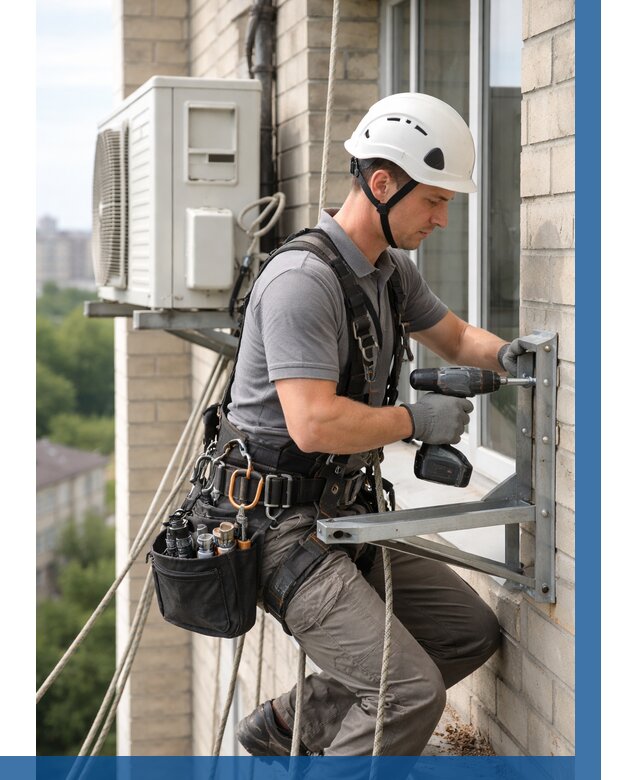 Установка кронштейнов кондиционера в Тихвине от 3825 р. | ВЫСОТНИК-Тхв