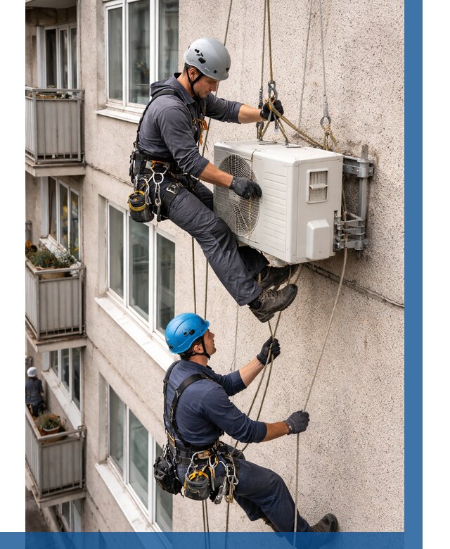 Перенос внешнего блока кондиционера в Тихвине от 9835 р.| ВЫСОТНИК-Тхв