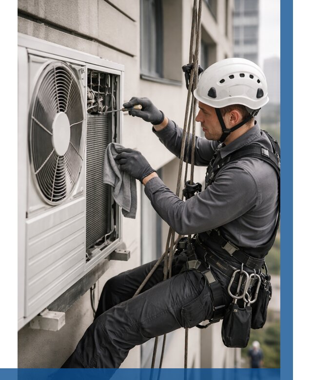 Обслуживание внешнего блока кондиционера в Тихвине от 2951 р.ВЫСОТНИК-Тхв