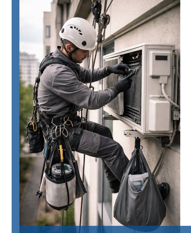 Обслуживание внешнего блока кондиционера в Тихвине профессионально