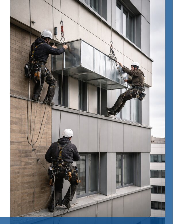 Монтаж воздуховодов на фасаде в Тихвине от 1639 р. | ВЫСОТНИК-Тхв