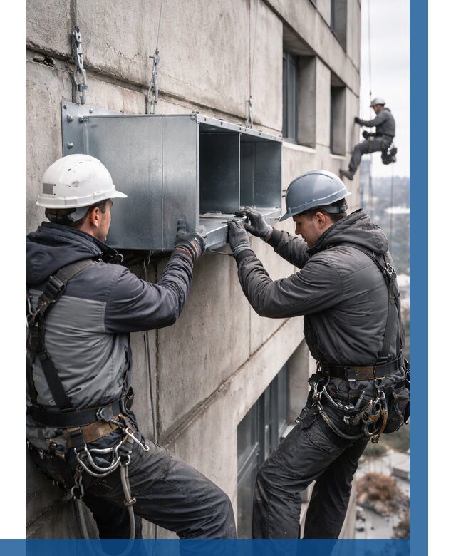 Монтаж вентиляционных коробов в Тихвине от 3278 р. | ВЫСОТНИК-Тхв