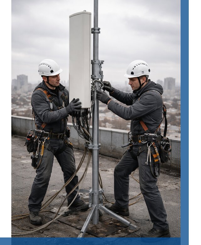 Монтаж антенн связи на крыше в Тихвине от 9289 р. | ВЫСОТНИК-Тхв