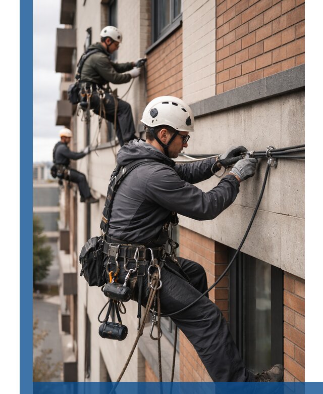 Крепление кабеля на фасаде монтаж и крепеж в Тихвине