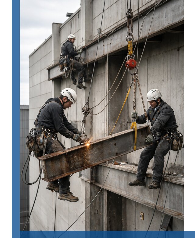 Демонтаж металлоконструкций на высоте в Тихвине под ключ