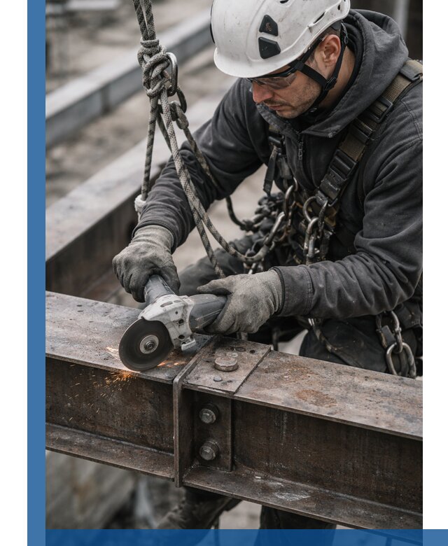 Резка металла на высоте в Тихвине для зданий и конструкций