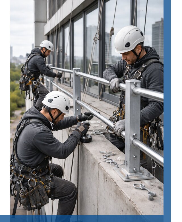 Монтаж ограждений на высоте в Тихвине, от 1311 р. | ВЫСОТНИК-Тхв