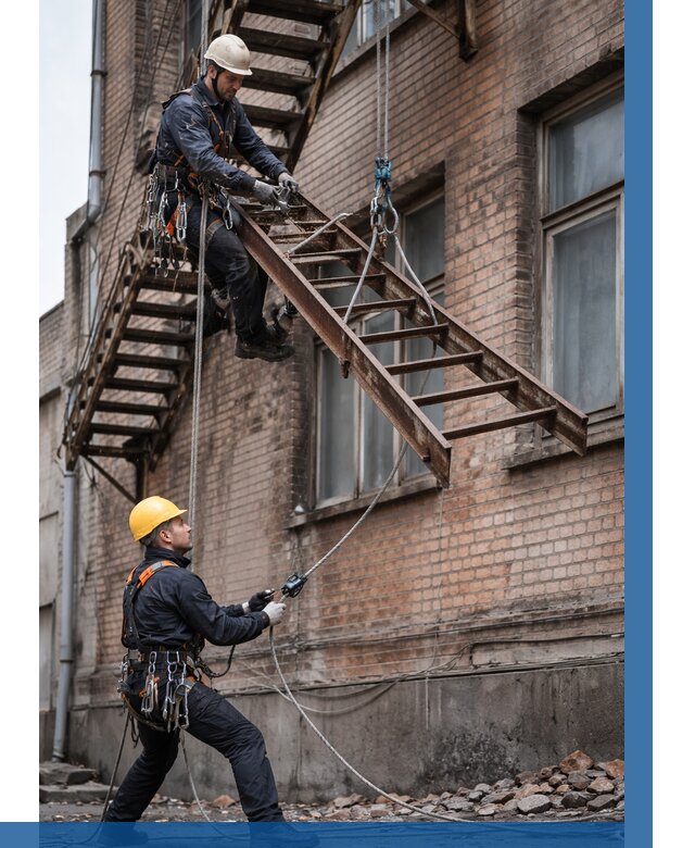 Демонтаж пожарной лестницы в Тихвине от 13114 р. | ВЫСОТНИК-Тхв