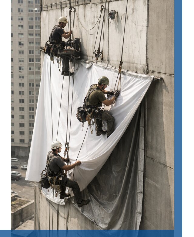 Замена баннерного полотна в Тихвине от 7103 р. | ВЫСОТНИК-Тхв—заказать